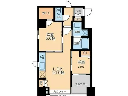 グランカーサ文京千石(2LDK/5階)の間取り写真