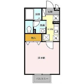 都南ハイツ(1K/2階)の間取り写真