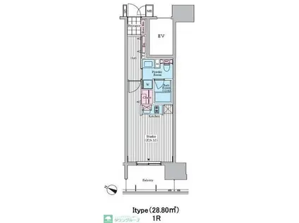 クロスレジデンス東十条(ワンルーム/10階)の間取り写真