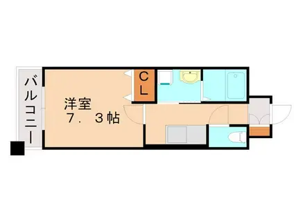 プレジール(1K/3階)の間取り写真