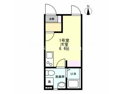 ヒルズ妙蓮寺(ワンルーム/1階)の間取り写真