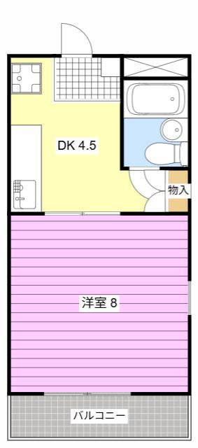 ジュネスコートI(1K/1階)の間取り写真