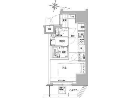 ハーモニーレジデンス横浜大通公園 1001(1K/10階)の間取り写真