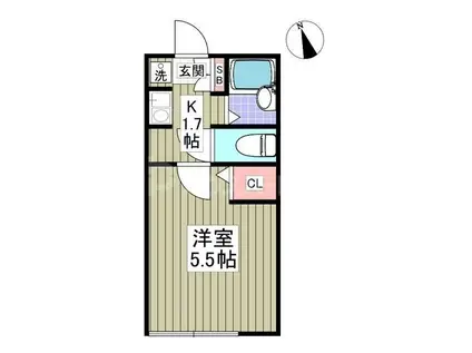 スターハイツ(1K/1階)の間取り写真