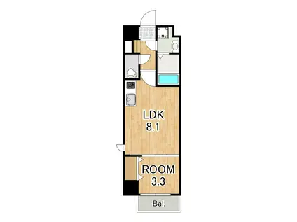 ZENITHCOURT草津大路(1LDK/5階)の間取り写真