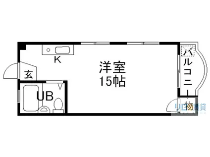 ステップインウエスト(ワンルーム/3階)の間取り写真