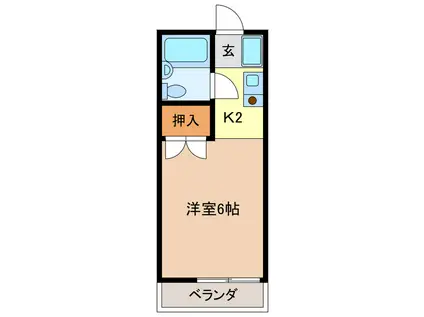 アジョイン日光 A棟(1K/2階)の間取り写真
