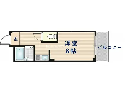 サンライフ源氏ヶ丘(ワンルーム/3階)の間取り写真