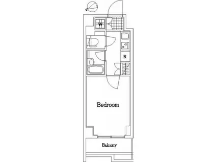 ルーブル東武練馬(1K/2階)の間取り写真
