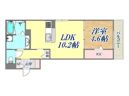 MAISON DE 青木(1LDK/2階)の間取り写真