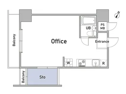ダイアパレス根岸(ワンルーム/8階)の間取り写真