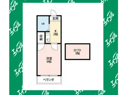 プレジオ本笠寺(1K/1階)の間取り写真