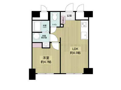 アルテハイム神戸・県庁前(1LDK/4階)の間取り写真
