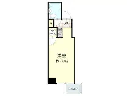 ハイツ芝大門(ワンルーム/7階)の間取り写真