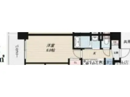 LUXE深江橋II(1K/5階)の間取り写真