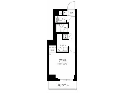 パークウェル浜松町(1K/3階)の間取り写真