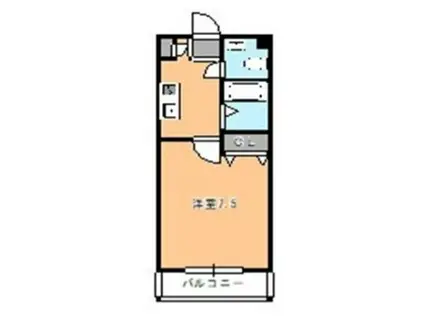 プレアール県庁前(1K/8階)の間取り写真