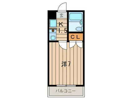 シャンポワール日吉(1K/2階)の間取り写真