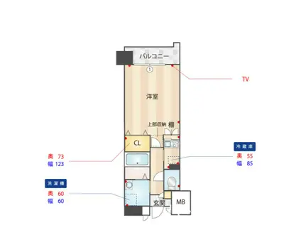 サムティ筥崎宮前(1K/1階)の間取り写真