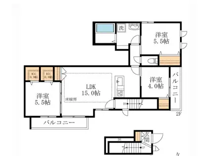 へーベルメゾン平井(3LDK/1階)の間取り写真