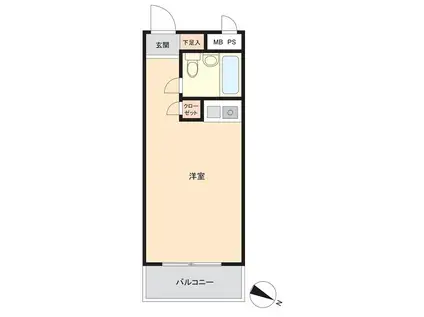 新子安センチュリー21(ワンルーム/4階)の間取り写真