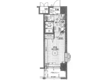 エステムコート博多駅前IIセグティス(1K/3階)の間取り写真