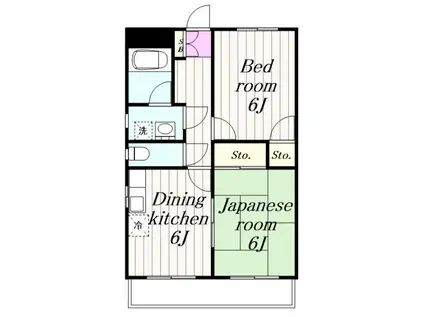 チャイルドシティ(2DK/3階)の間取り写真