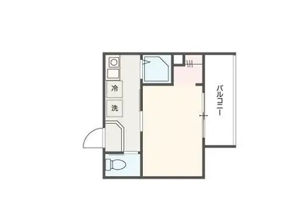 MELLAS京成小岩II(1K/2階)の間取り写真