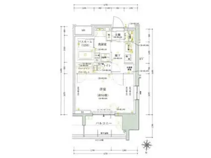 オープンレジデンシア栄伏見THE COURT(1K/4階)の間取り写真