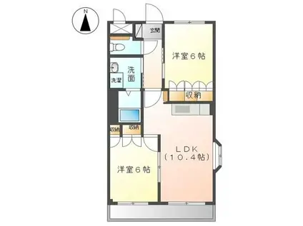 プリマベーラ(2LDK/2階)の間取り写真