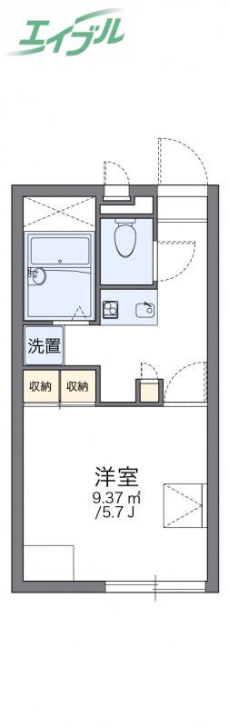 レオパレス平吉(1K/1階)の間取り写真