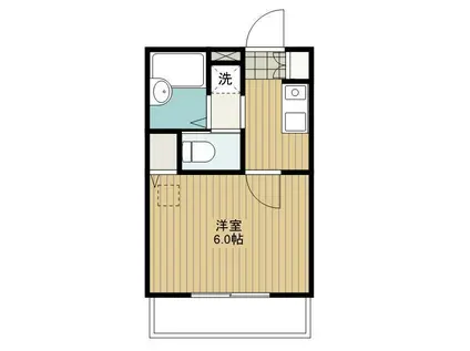 ハーモニー成島(1K/1階)の間取り写真