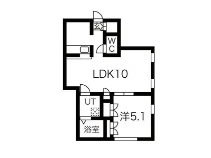 ミラコローザ・ノンナ プリモ(1LDK/1階)の間取り写真