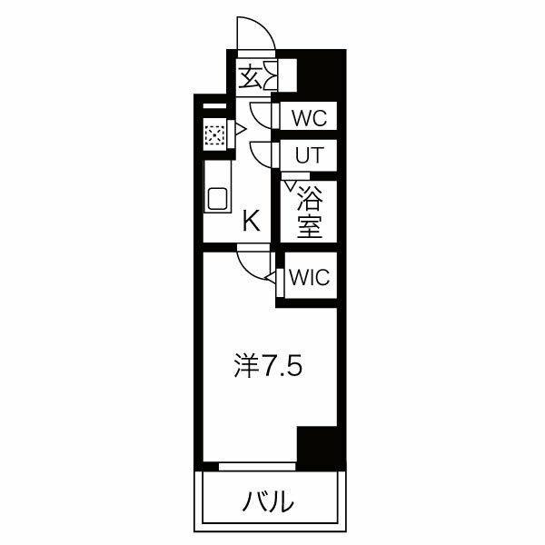 エスリード上前津LIVIA(1K/3階)の間取り写真