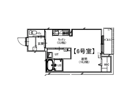 LA BELLE ラ・ベル(ワンルーム/3階)の間取り写真