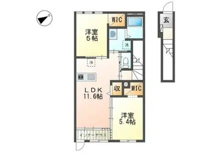 GNO.1愛再幸(2LDK/2階)の間取り写真