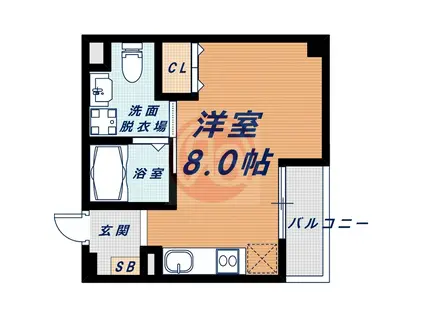 オリエントシティ・K(ワンルーム/7階)の間取り写真