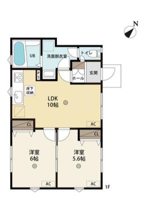 コリーナザマ(2LDK/1階)の間取り写真
