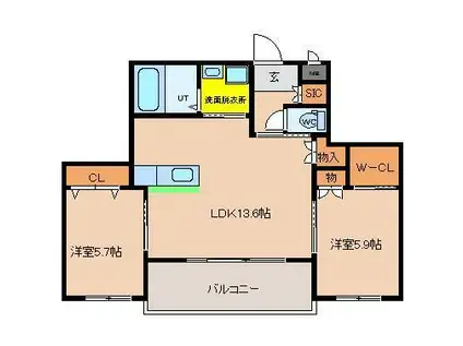 ALTE MEISTER REVE(2LDK/2階)の間取り写真