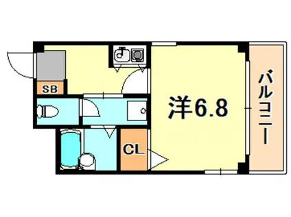 賢泰ビル(1K/3階)の間取り写真