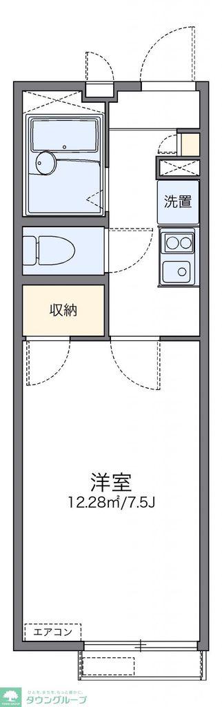 レオパレスプランタンソレイユ(1K/2階)の間取り写真