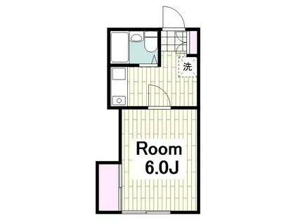 メゾン上大岡(1K/2階)の間取り写真
