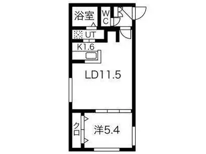 GRANDCRUN43(1LDK/4階)の間取り写真
