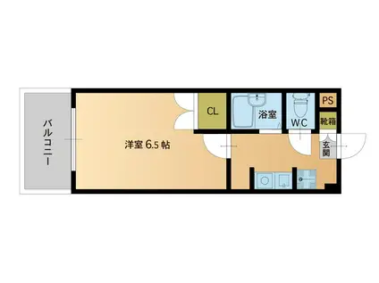 ラフェスタ吉塚(1K/2階)の間取り写真