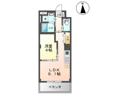 FOFT(1LDK/3階)の間取り写真