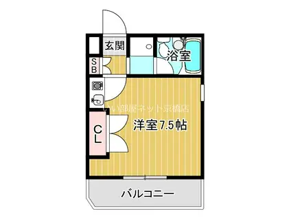 フォーラム都島内代駅前(ワンルーム/5階)の間取り写真