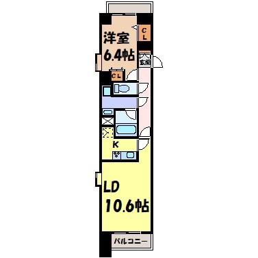 センチュリー富士見(1LDK/2階)の間取り写真