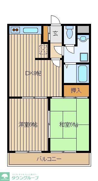 フォートレスセブン(2DK/3階)の間取り写真