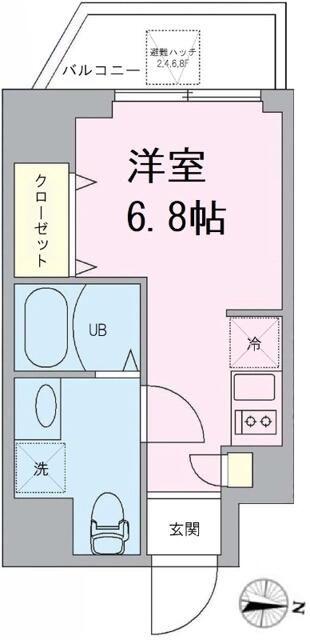 ALBA扇橋(ワンルーム/4階)の間取り写真