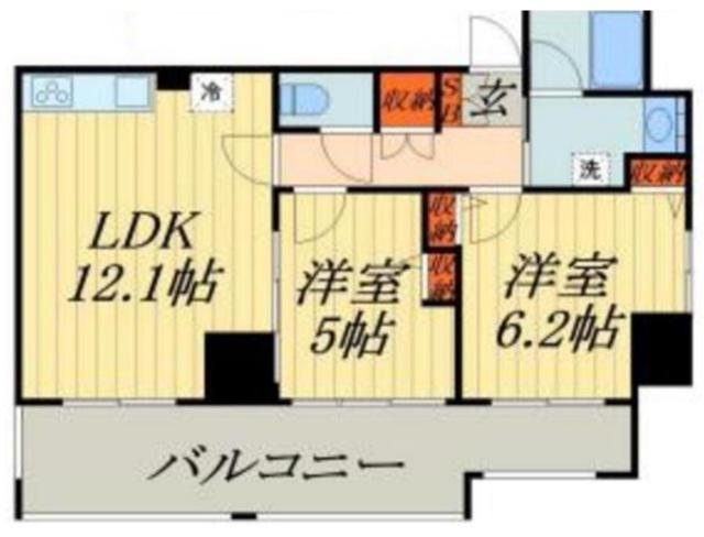 フェリーチェ川口(2LDK/4階)の間取り写真